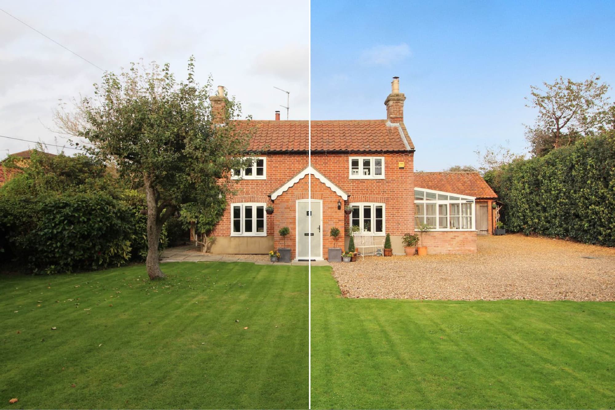 How to replace the sky in a real estate photo with photo editing softwares